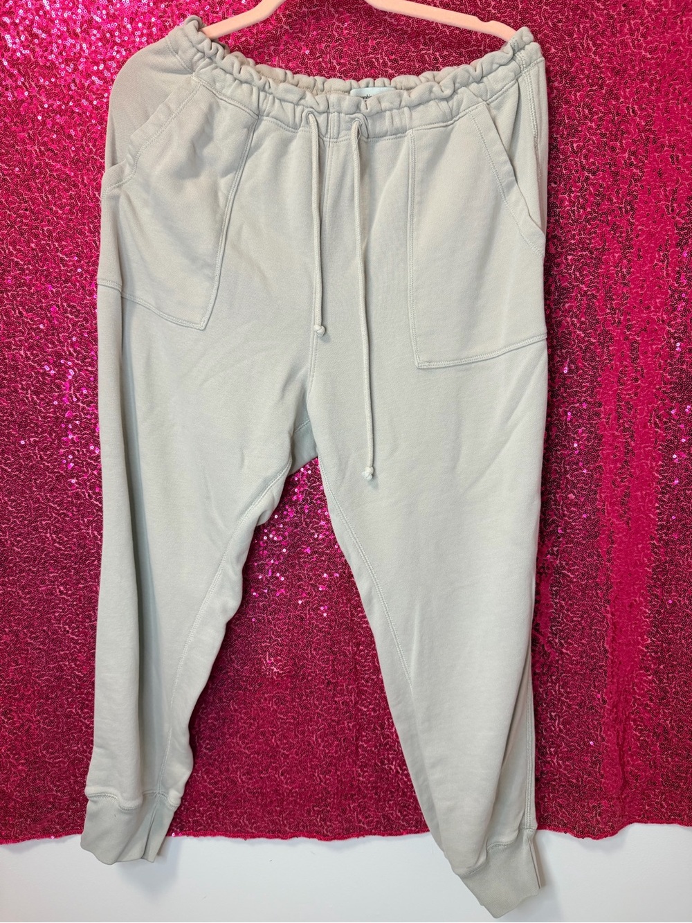 Abercrombie & Fitch Light Gray Women's Drawstring Joggers